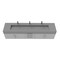 Castello Usa Nile 84-inch Gray Vanity Set with Gray Top and Chrome Handles CB-MC-84G-CHR-2053-GR - alternate 5